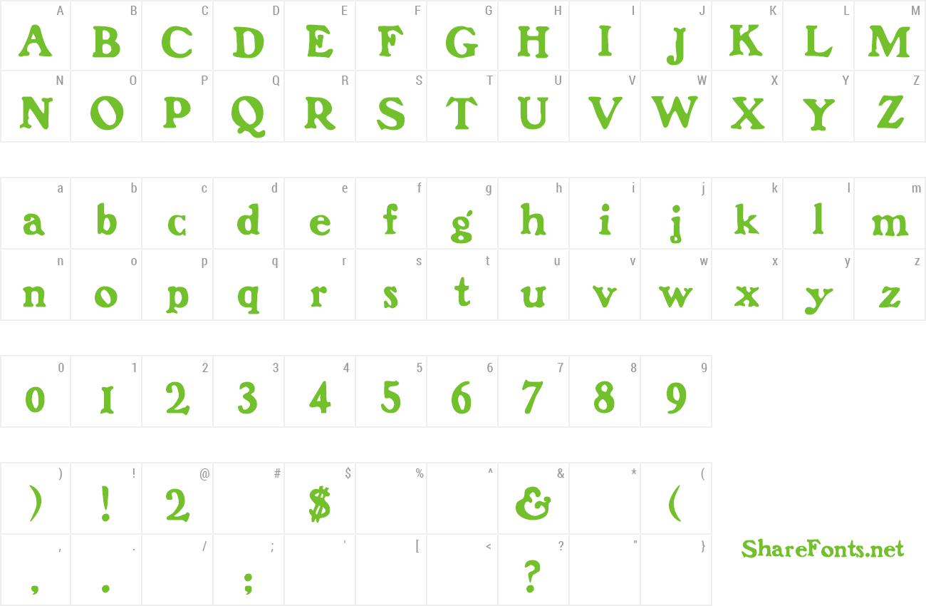 Font Franken preview
