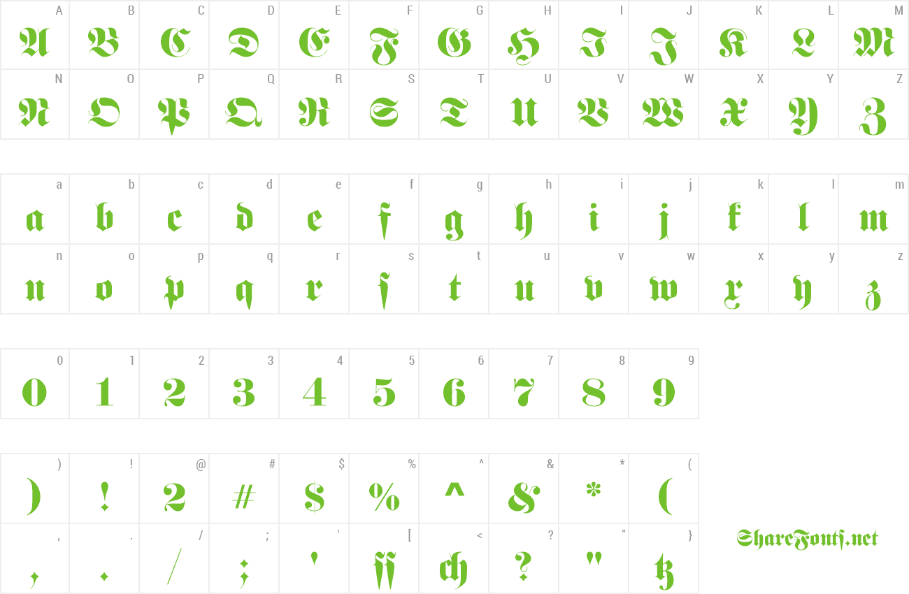 Font Frankenstein SF preview