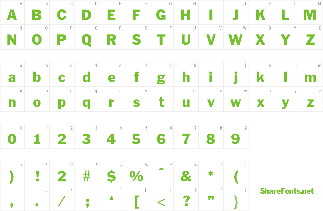 Font FranklinHeadline preview