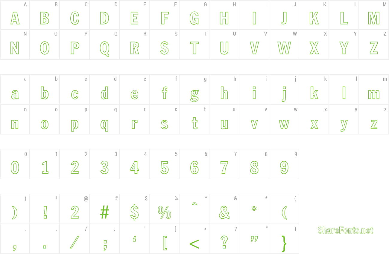 Font FranklinHeadlineCondOut preview