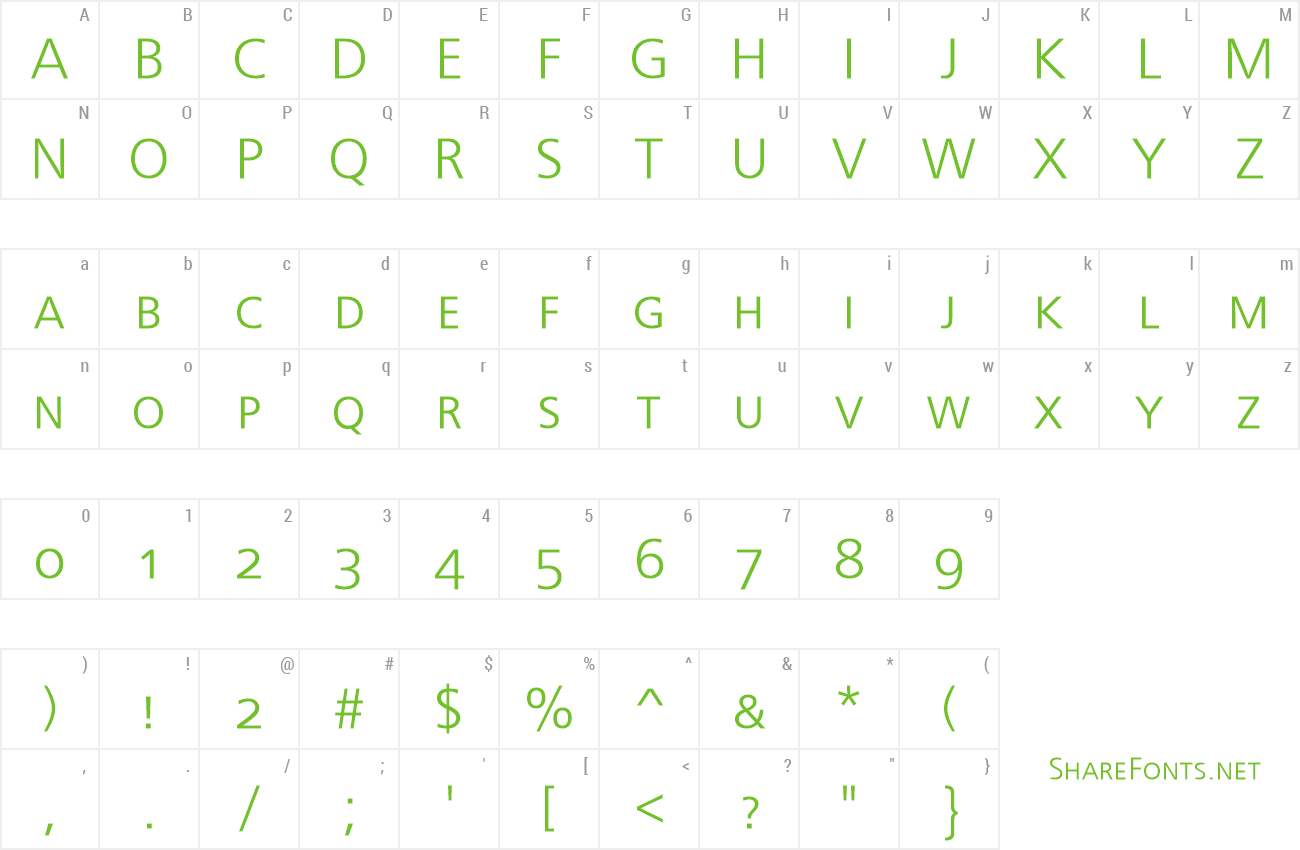 Font FrontPageSmcL preview