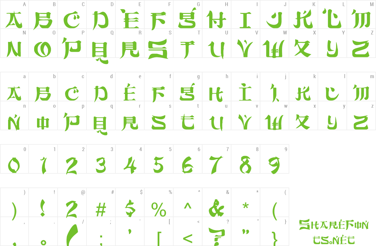 Font FujiamaSSK preview