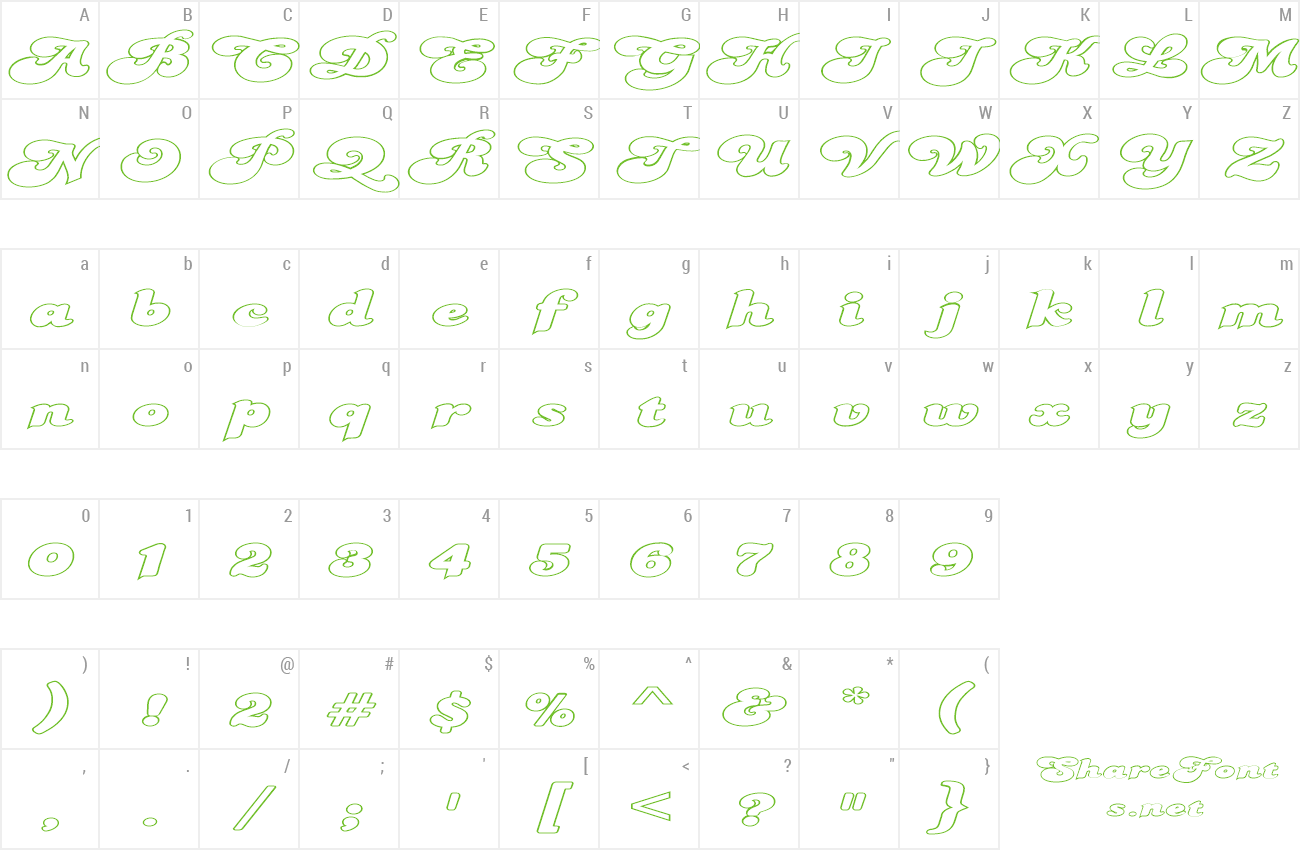 Font FZ JAZZY 49 HOLLOW EX preview