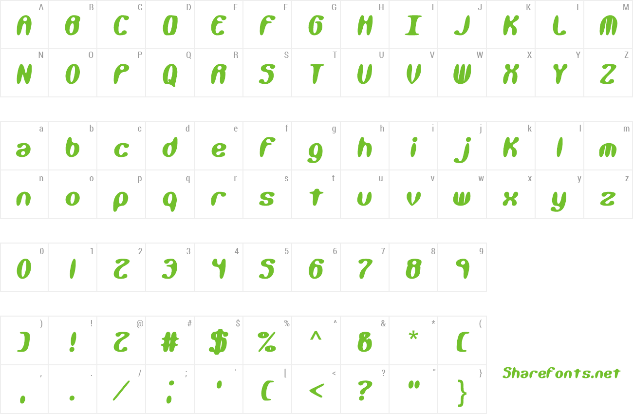 Font Kaliber preview