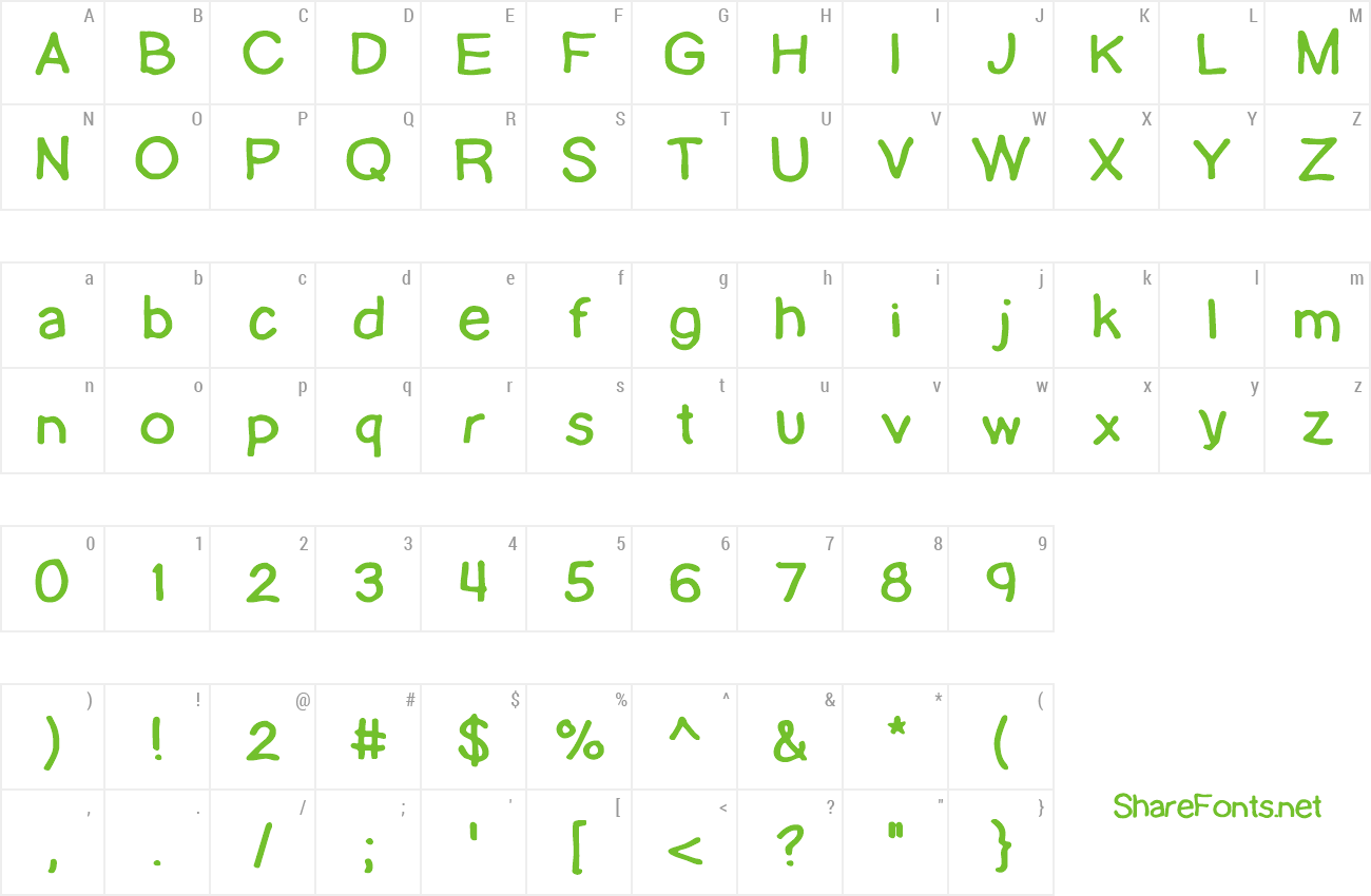 Font Lamebrain preview