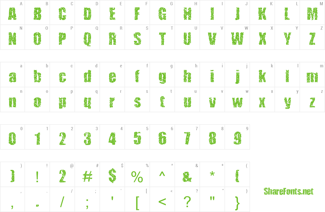 Font Lethargic preview