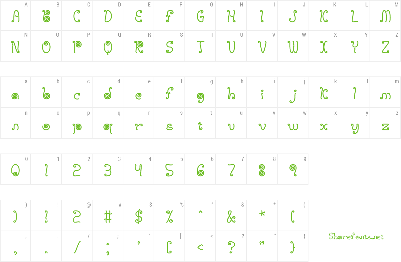 Font Licorice Strings preview