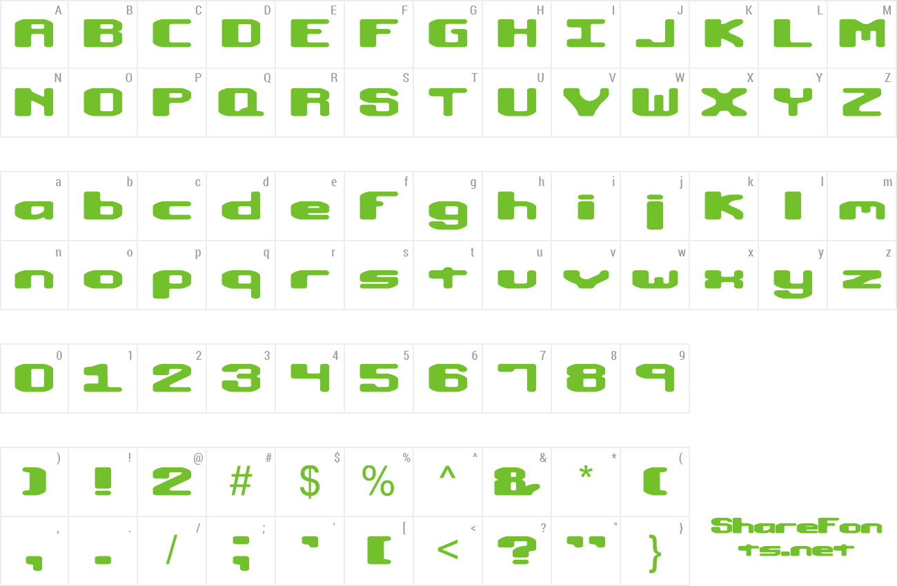 Font Macropsia preview