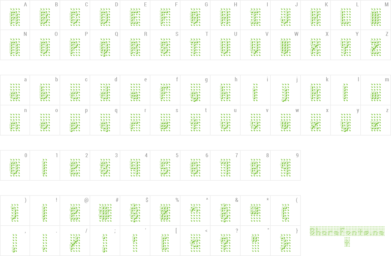 Font Pindown preview