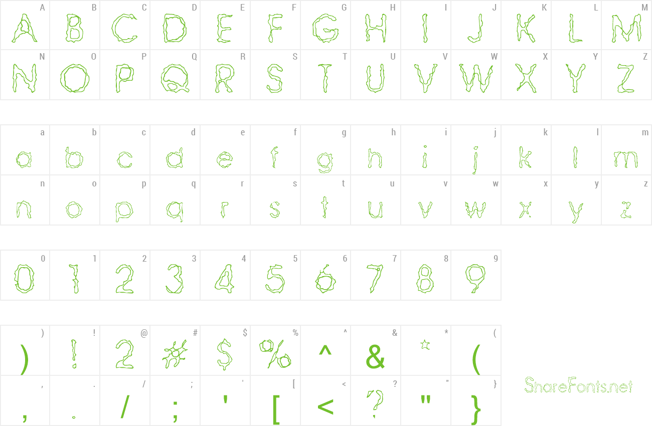 Font Ravaged ByY Ears preview