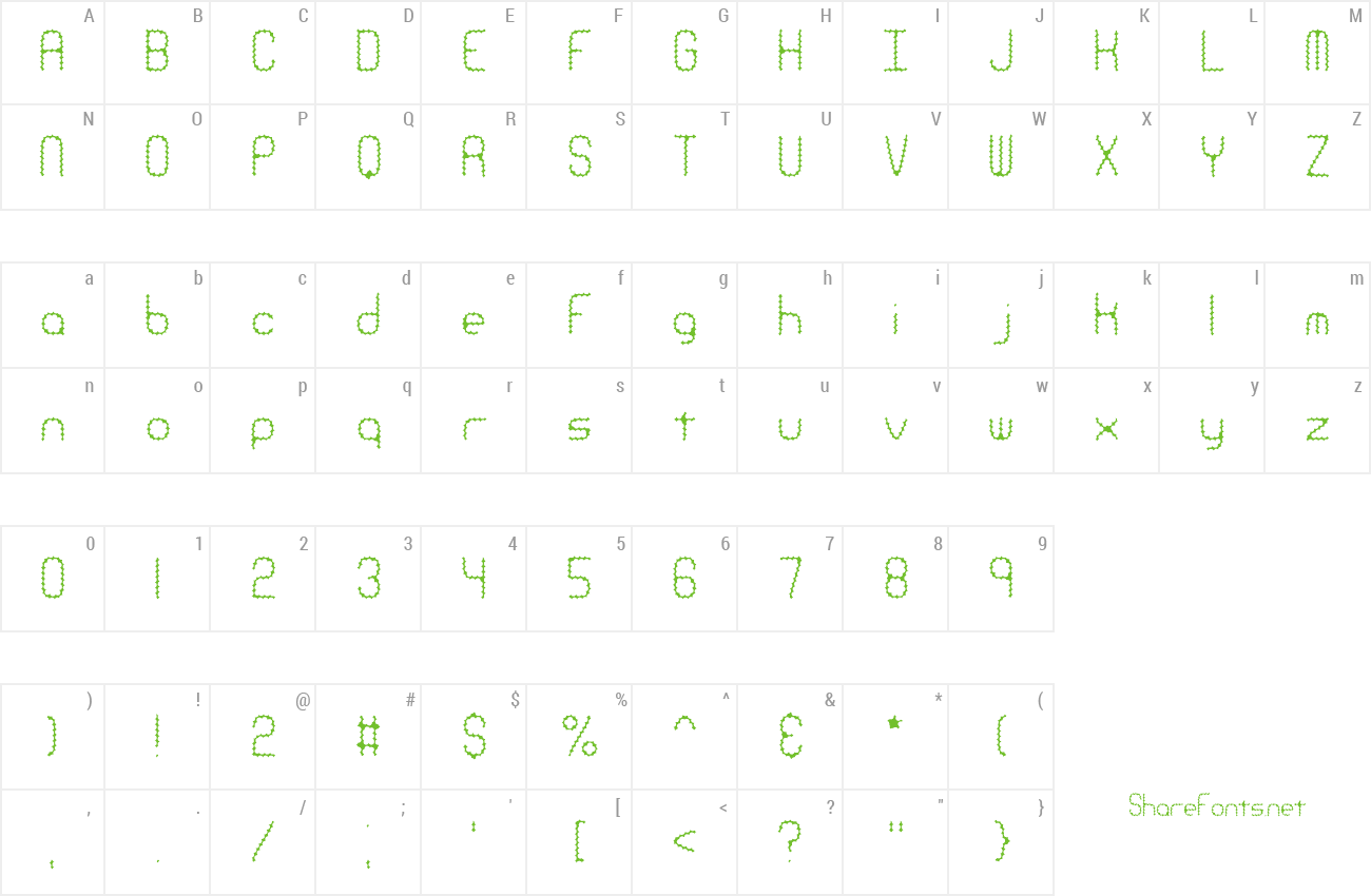 Font Ravenous Caterpillar preview