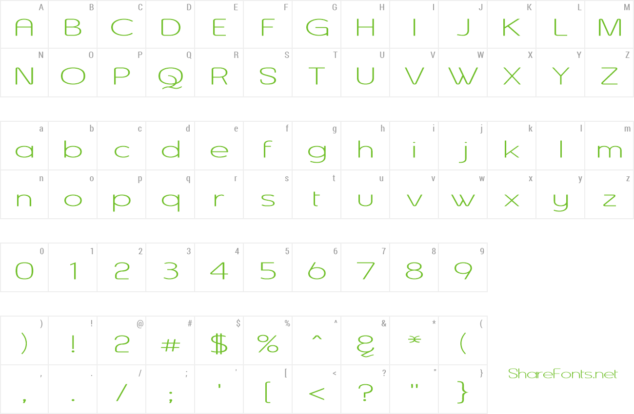 Font Asenine preview