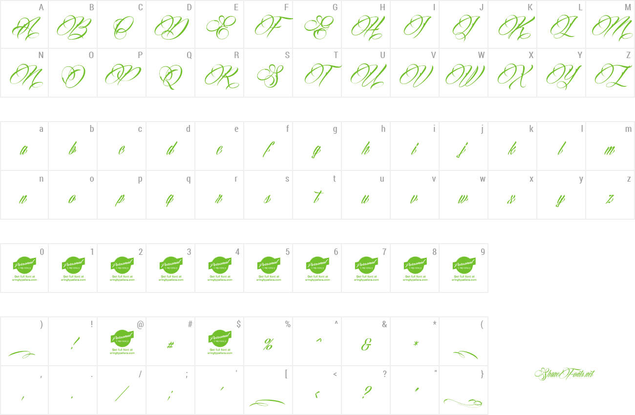 Font Billion Stars preview