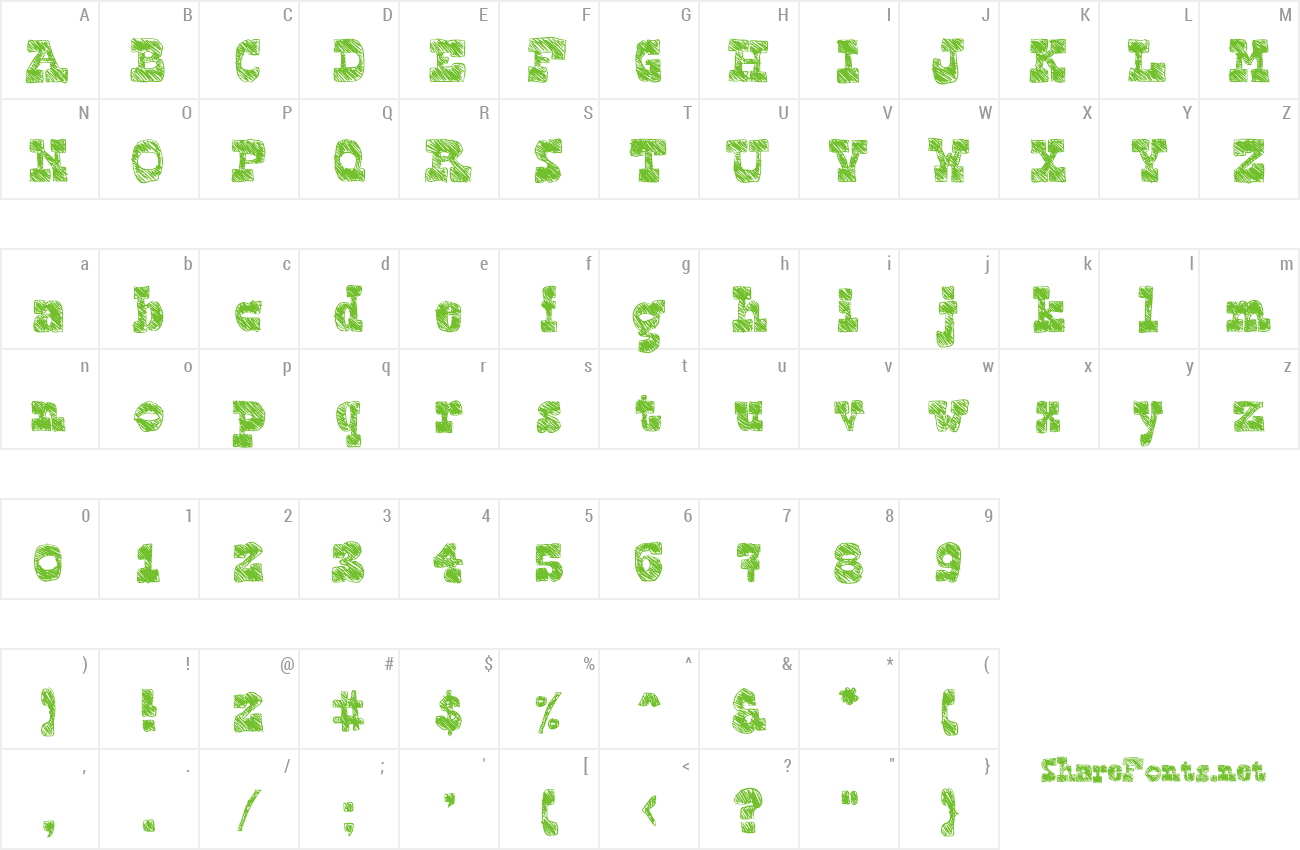 Font Blockography preview