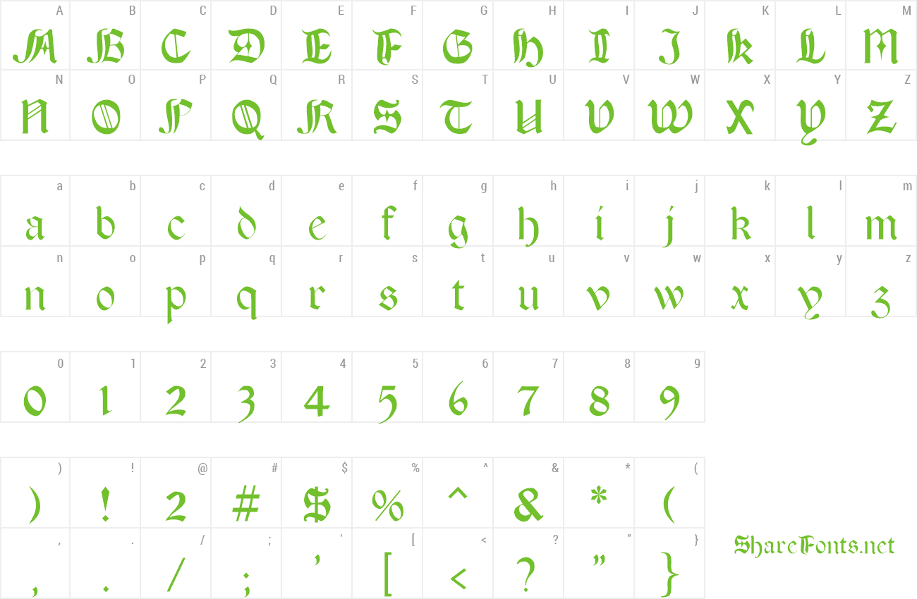 Font Boere Tudor preview