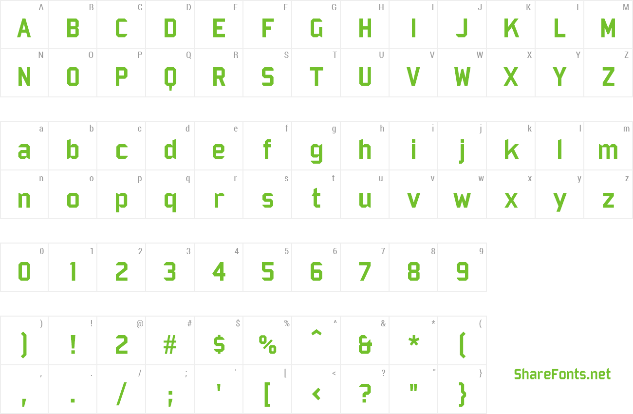 Font Bombardier preview
