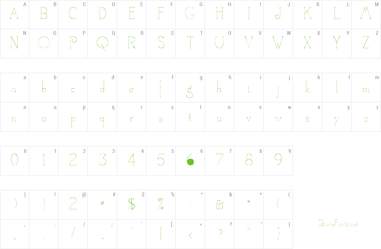 Font Camelot De Nada preview