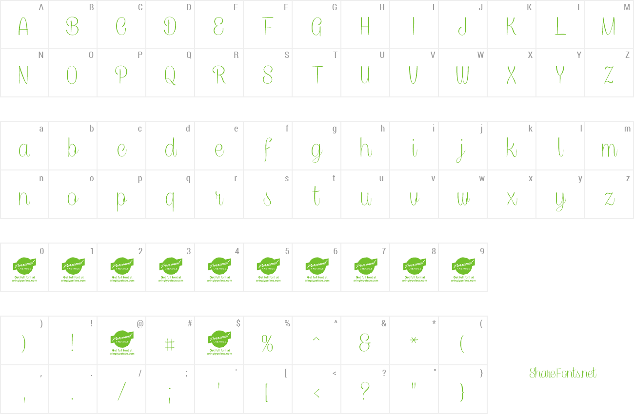 Font Caneletter Script preview