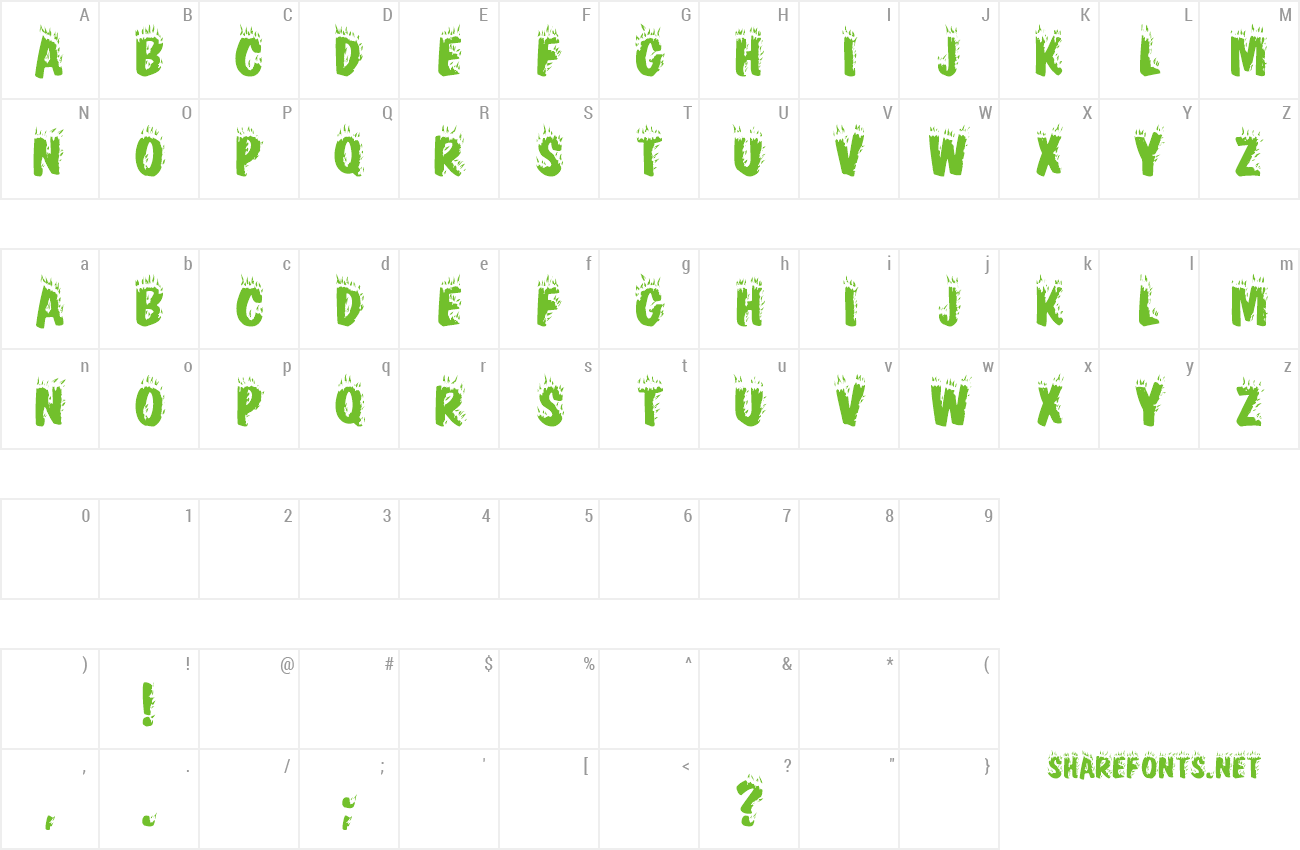 Font Crackling Fire preview