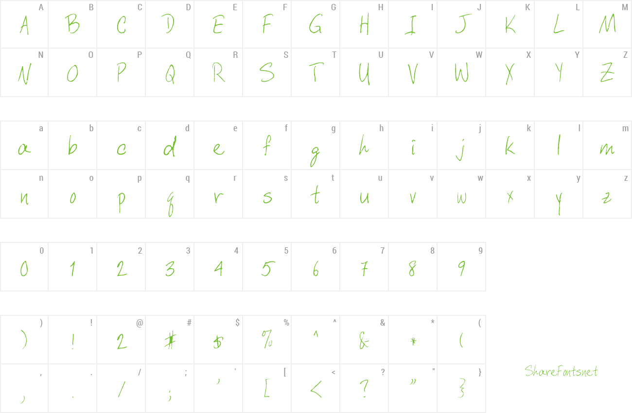 Font Davys Crappy Handwriting preview