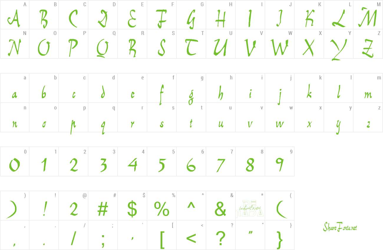 Font E-Brant Script preview