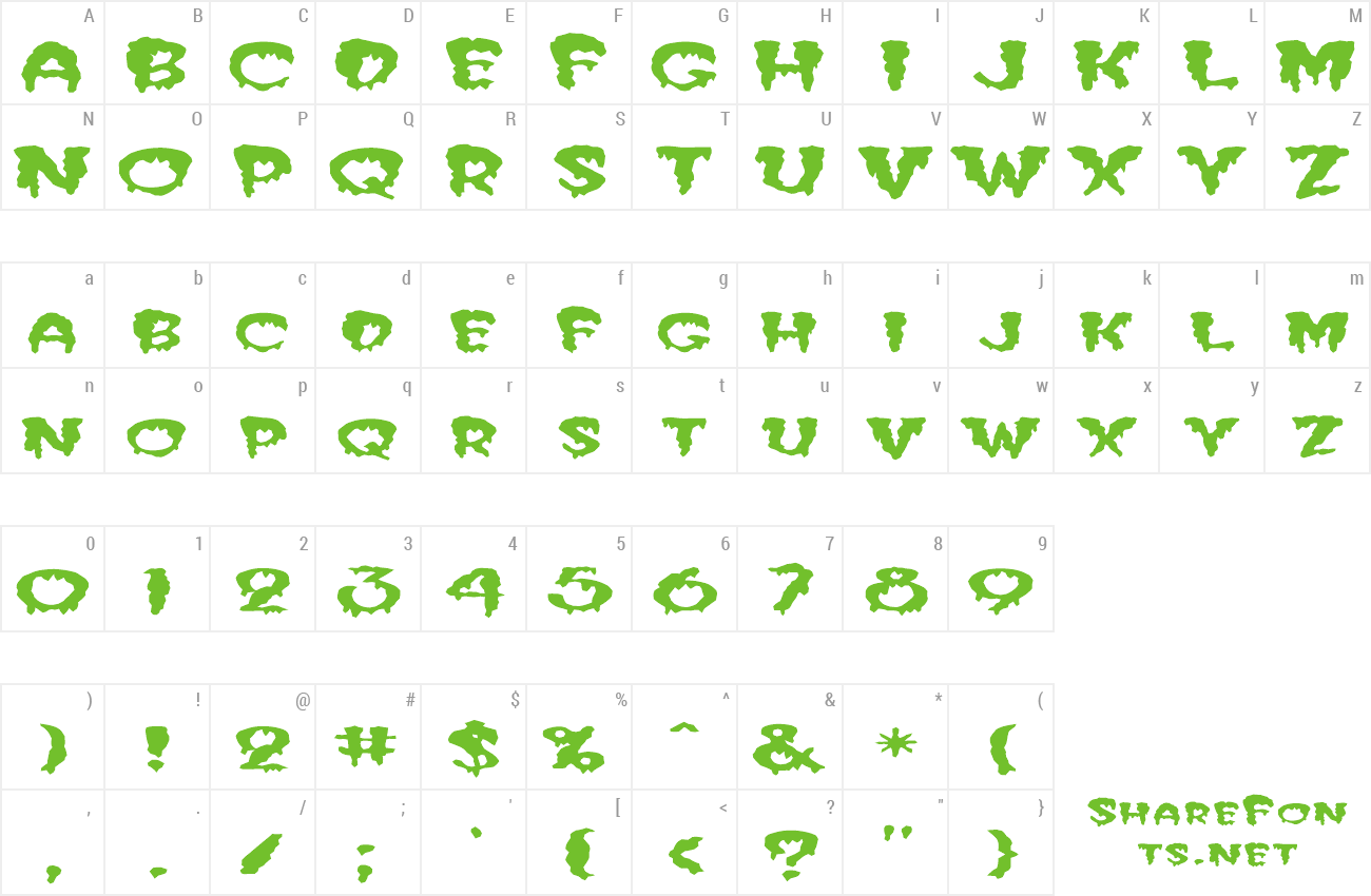 Font FZ UNIQUE 10 MANGLED EX preview