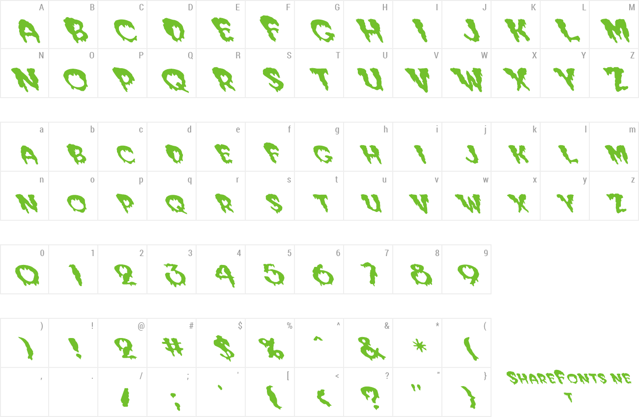 Font FZ UNIQUE 10 MANGLED LEFTY preview