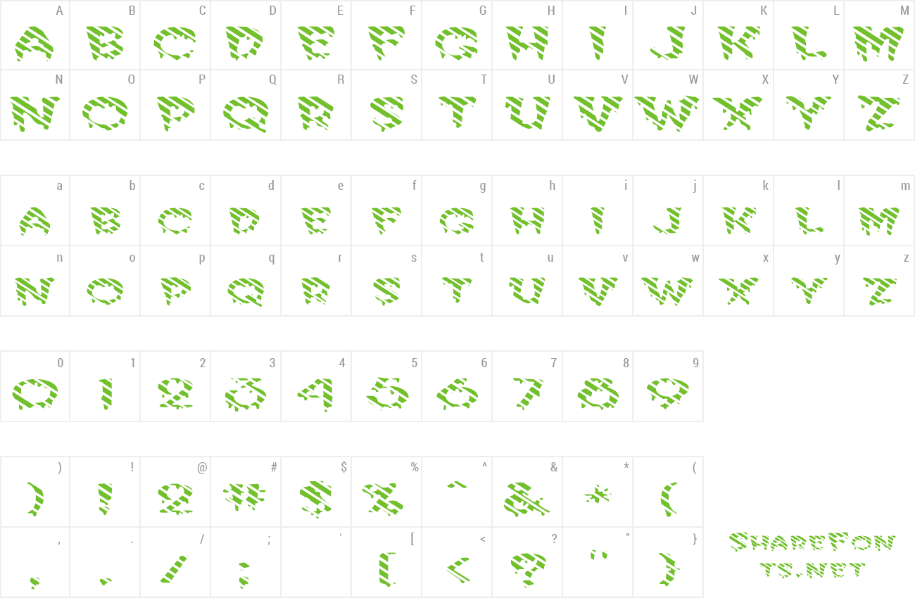 Font FZ UNIQUE 10 STRIPED EX preview