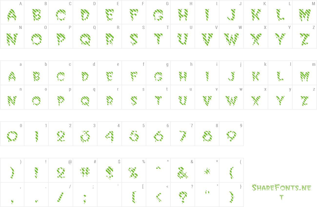 Font FZ UNIQUE 10 STRIPED preview