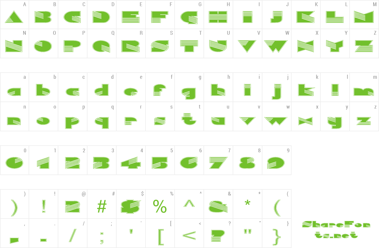 Font FZ UNIQUE 11 CONTOUR EX preview