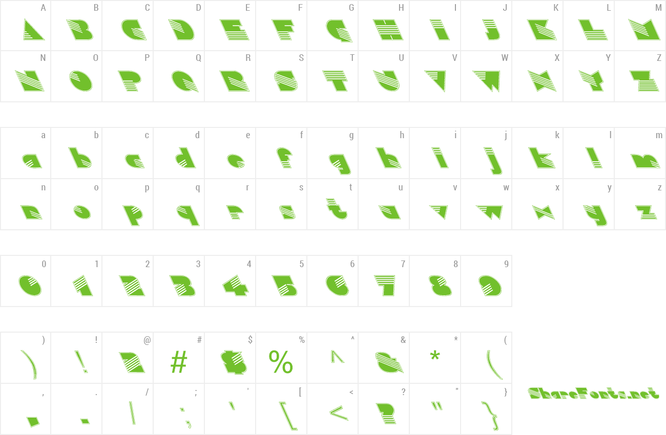 Font FZ UNIQUE 11 CONTOUR LEFTY preview
