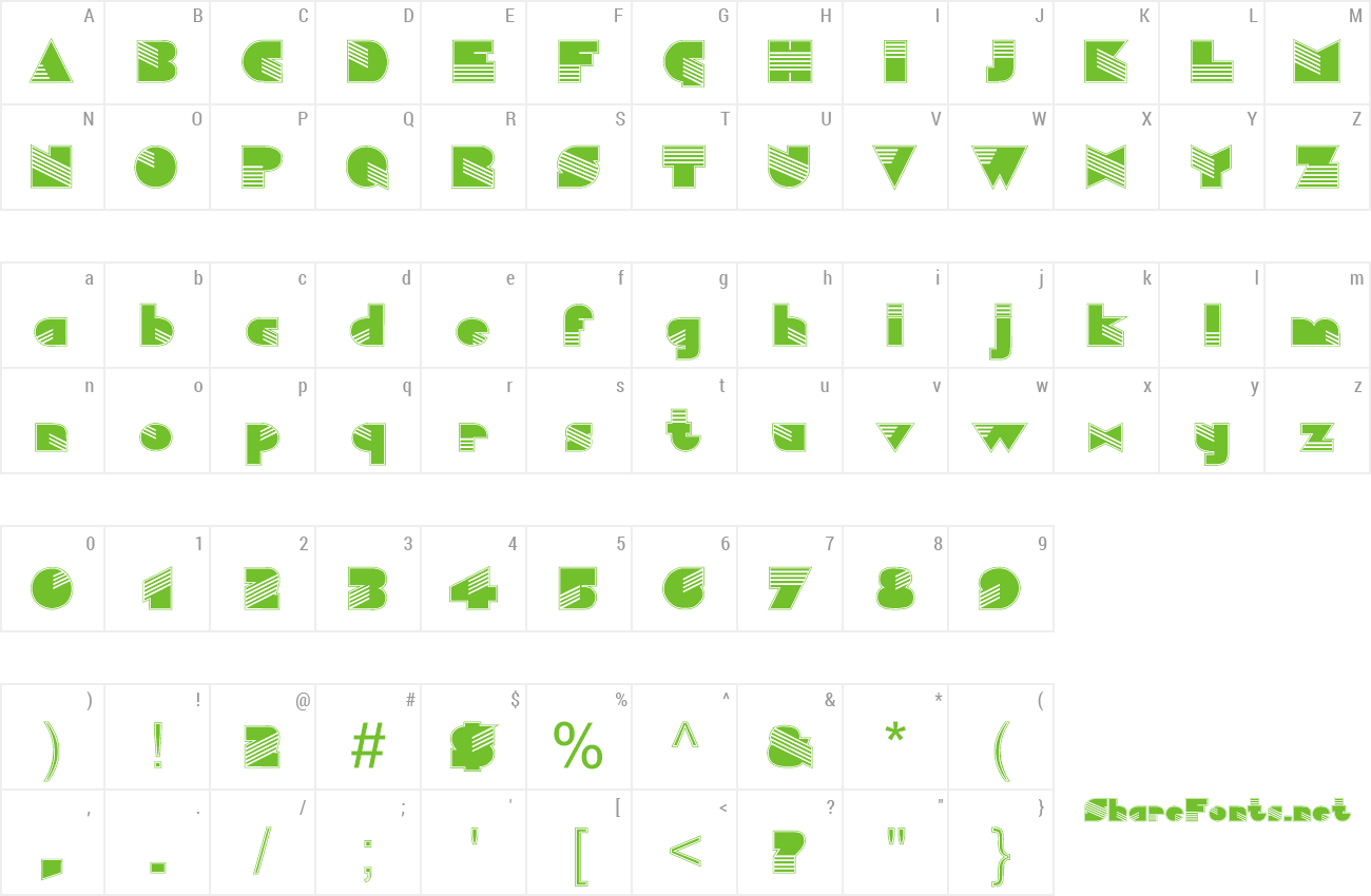 Font FZ UNIQUE 11 CONTOUR preview