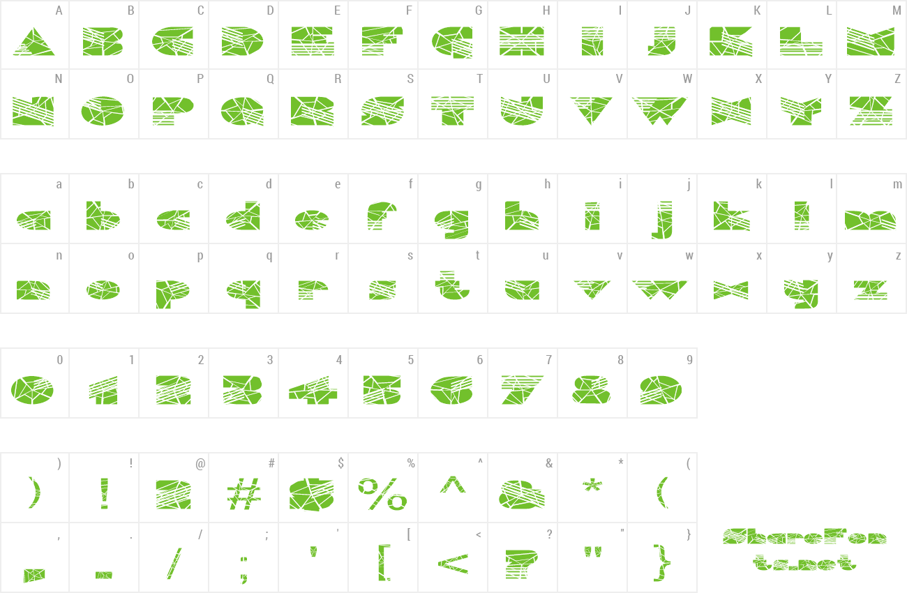 Font FZ UNIQUE 11 CRACKED EX preview