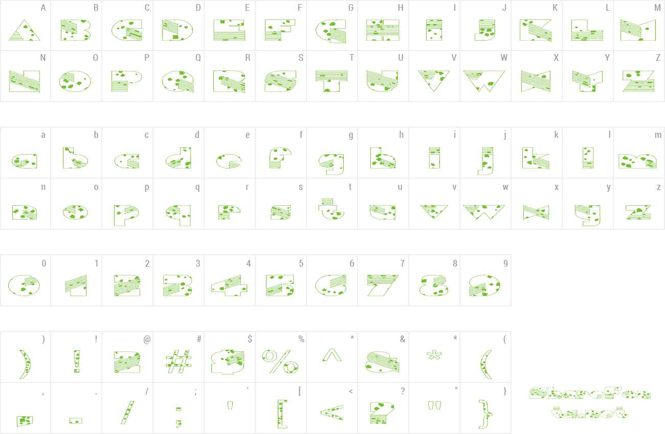 Font FZ UNIQUE 11 SPOTTED EX preview