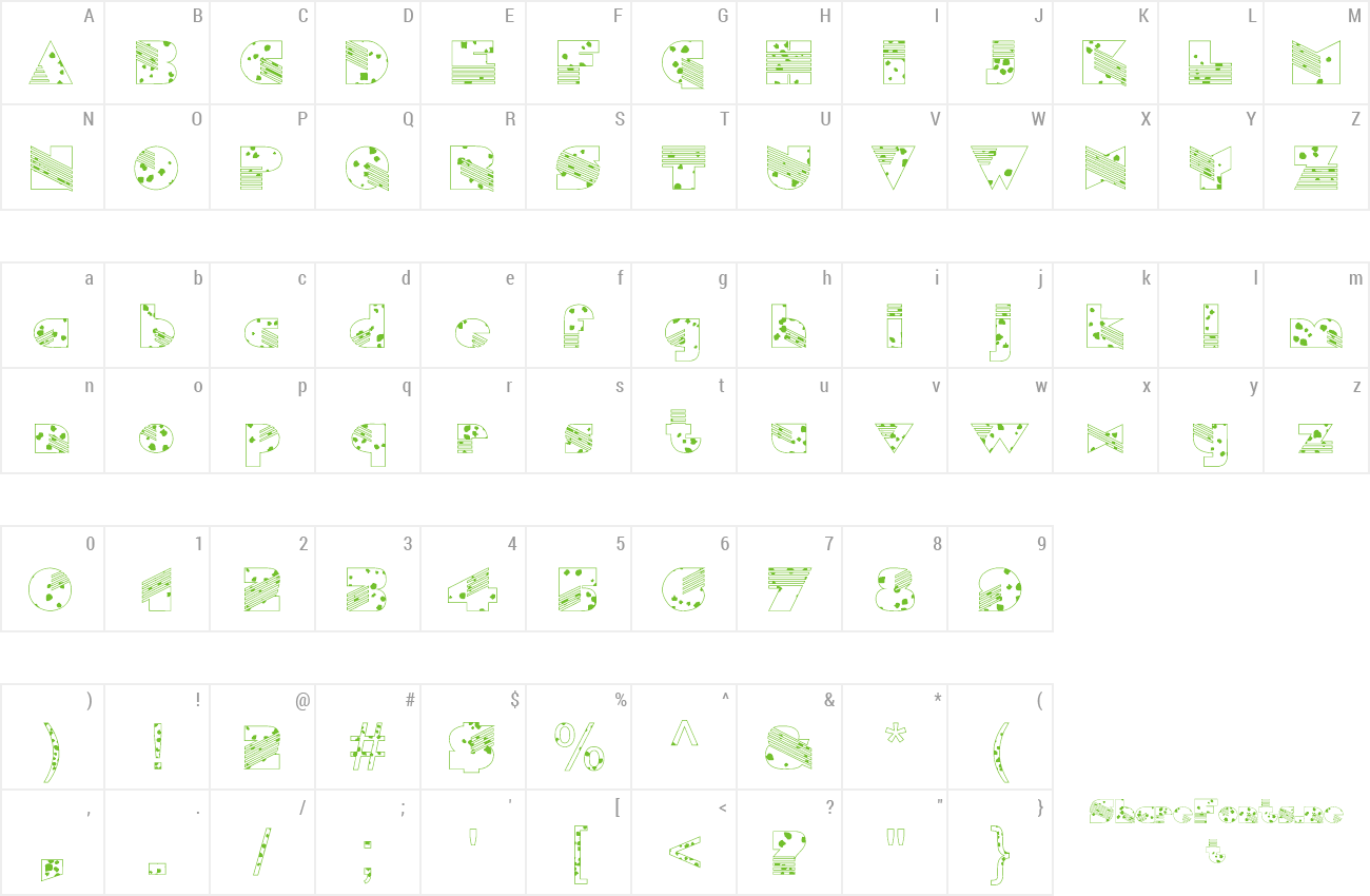 Font FZ UNIQUE 11 SPOTTED preview