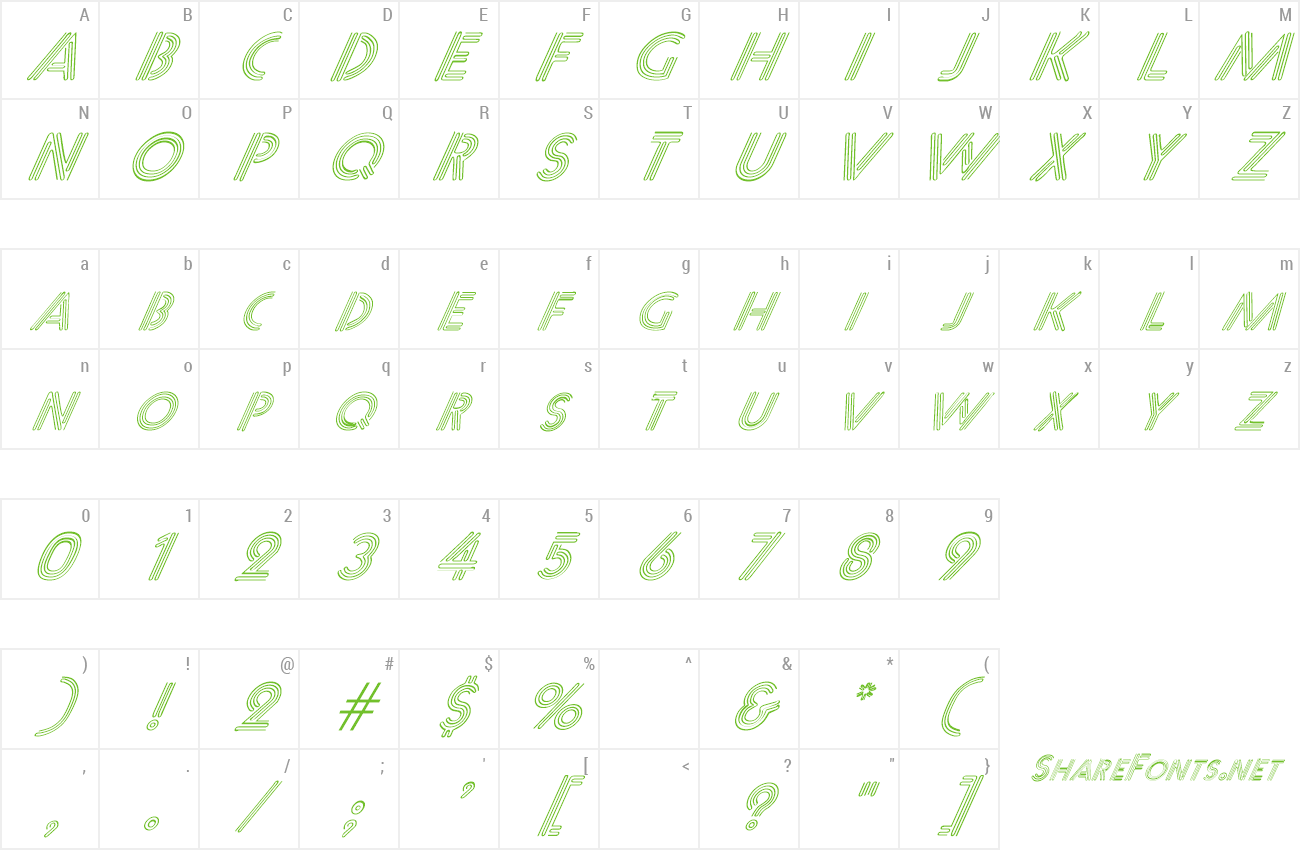 Font FZ UNIQUE 12 ITALIC preview