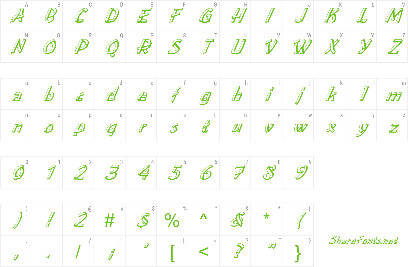 Font FZ UNIQUE 15 ITALIC preview