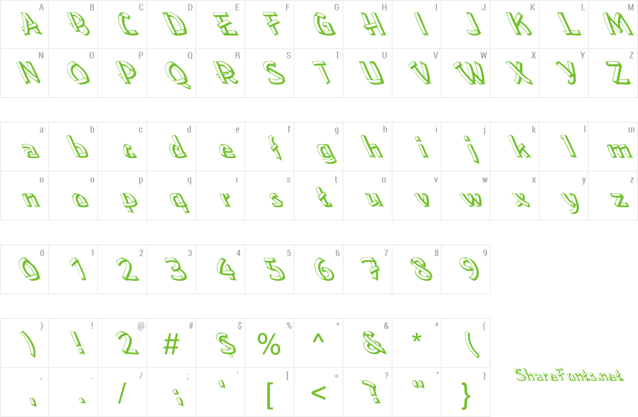 Font FZ UNIQUE 15 LEFTY preview