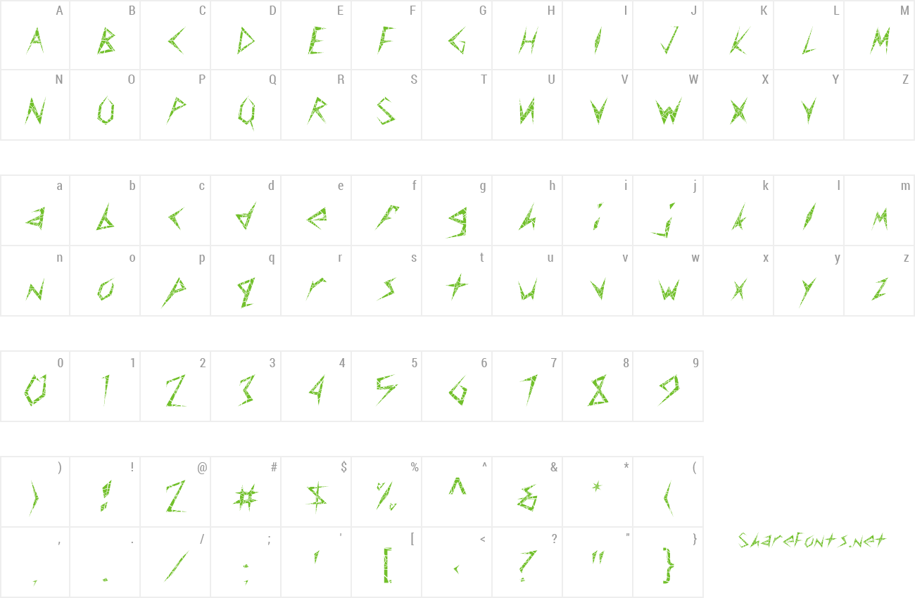 Font FZ UNIQUE 17 CRACKED preview