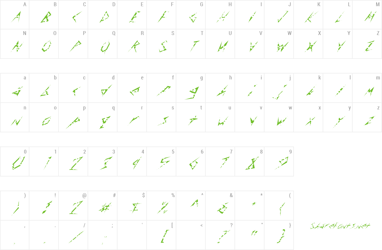 Font FZ UNIQUE 17 HOLEY ITALIC preview