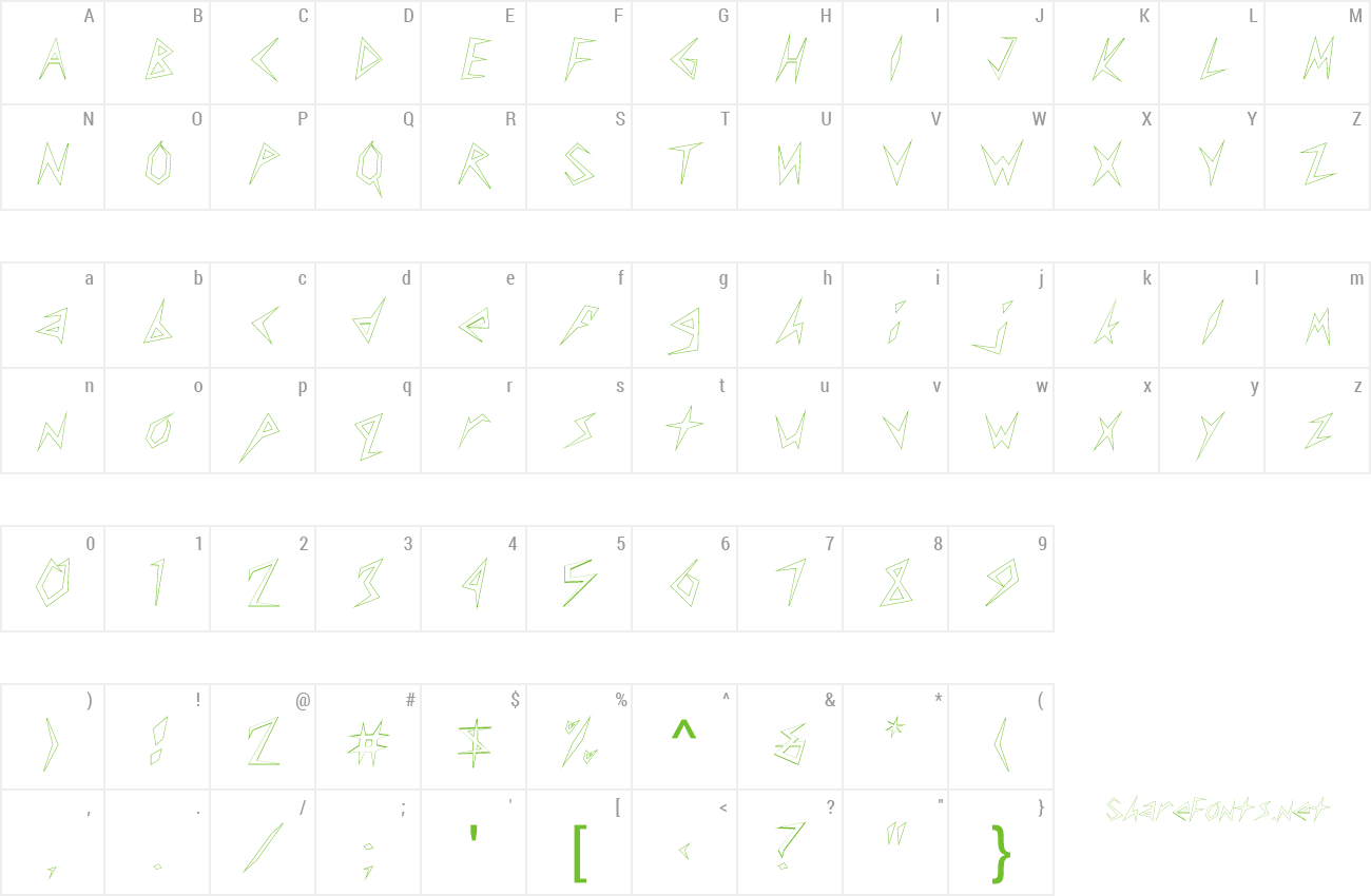 Font FZ UNIQUE 17 HOLLOW preview