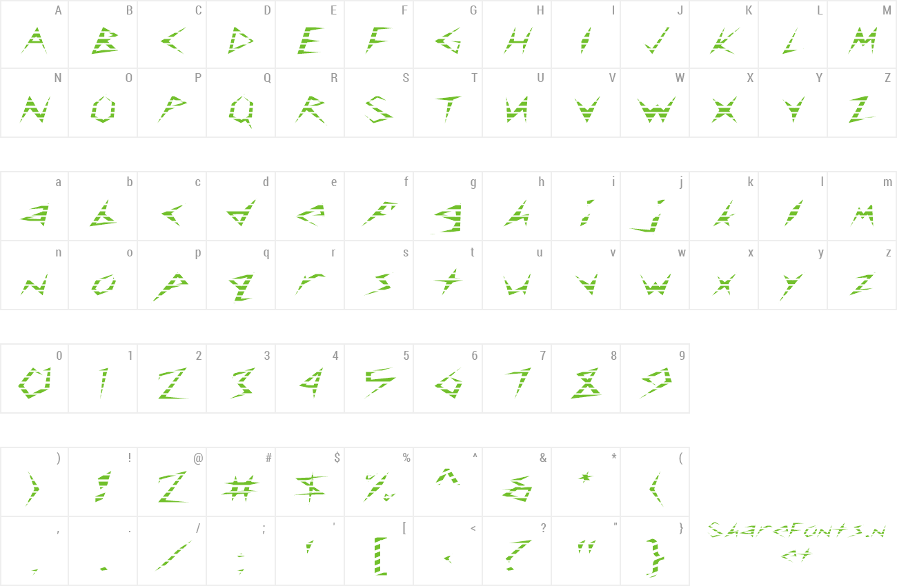 Font FZ UNIQUE 17 STRIPED EX preview