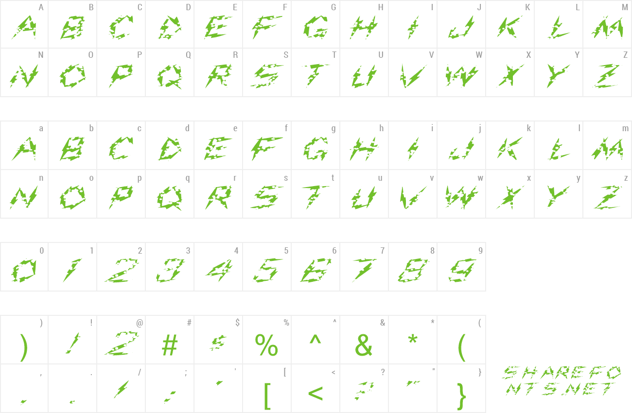 Font FZ UNIQUE 19 HOLEY EX preview