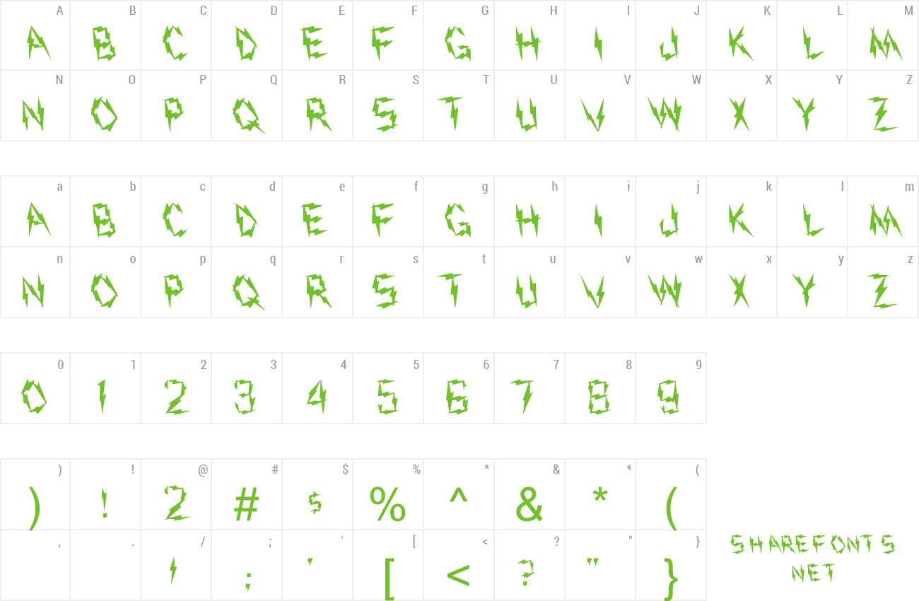 Font FZ UNIQUE 19 LEFTY preview