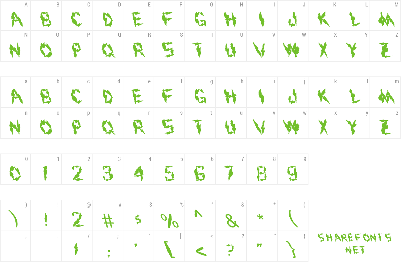 Font FZ UNIQUE 19 MANGLED LEFTY preview