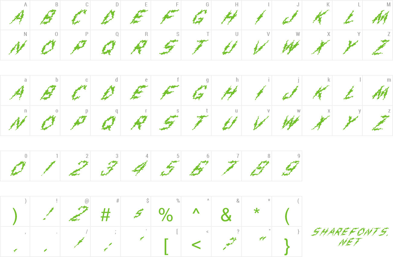 Font FZ UNIQUE 19 SPIKE ITALIC preview