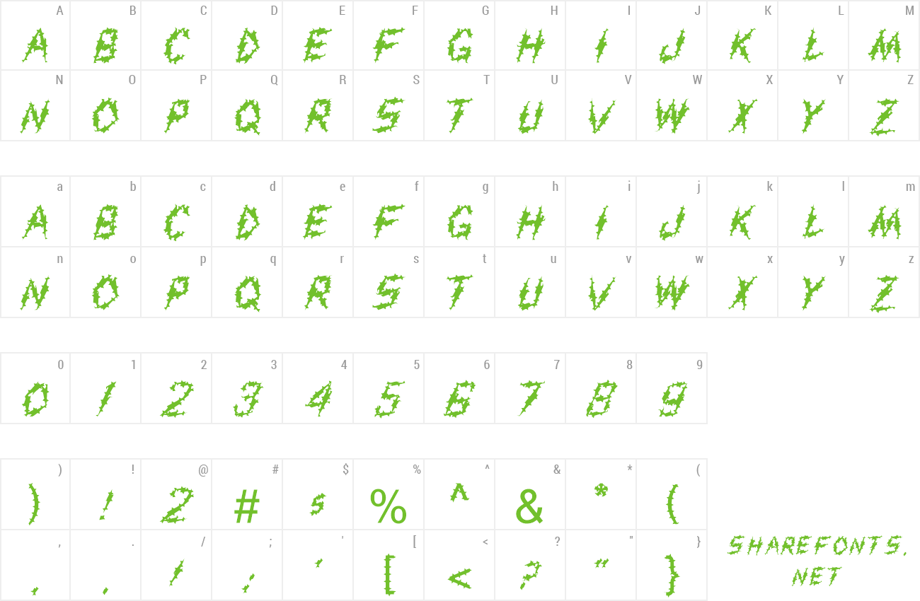 Font FZ UNIQUE 19 SPIKED preview