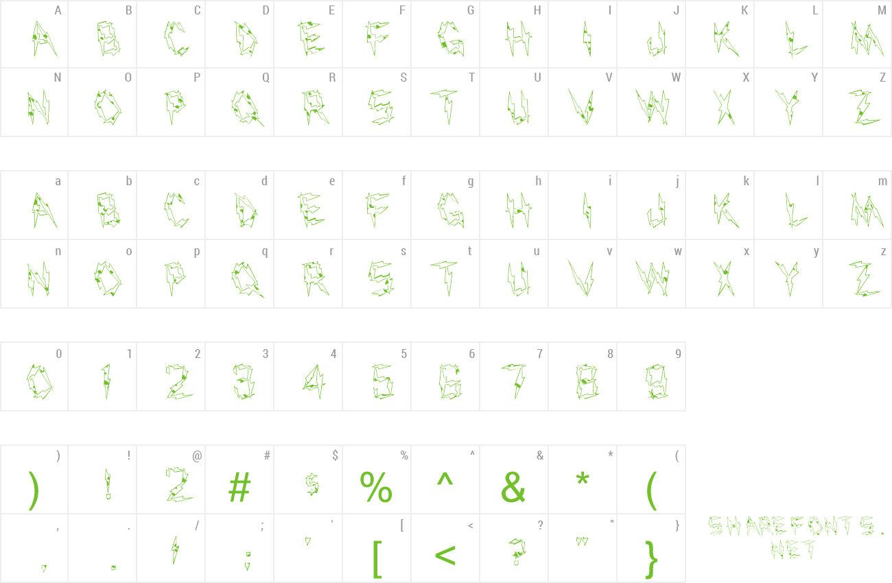 Font FZ UNIQUE 19 SPOTTED LEFTY preview