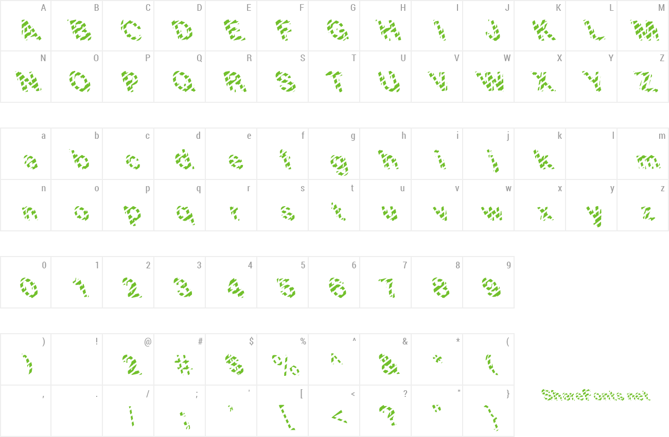 Font FZ UNIQUE 20 STRIPED LEFTY preview