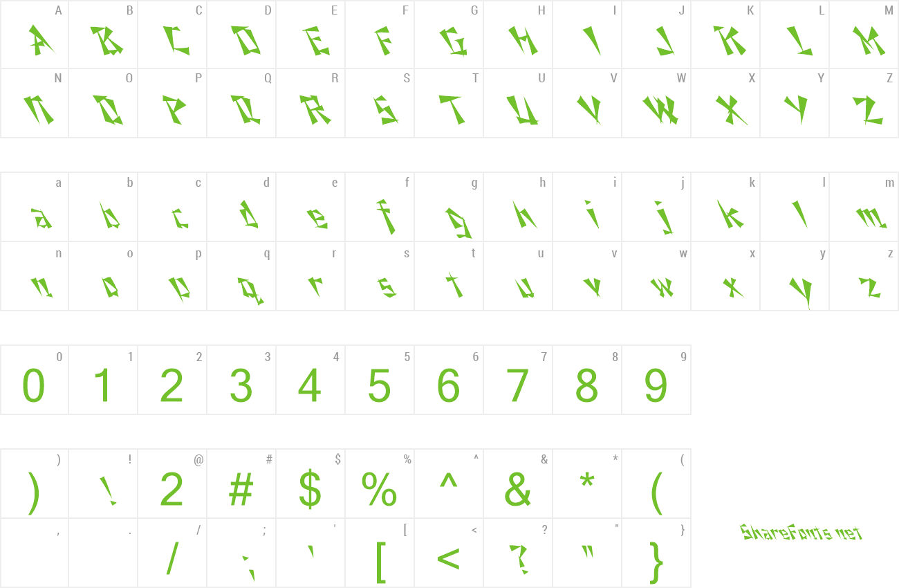 Font FZ UNIQUE 21 LEFTY preview